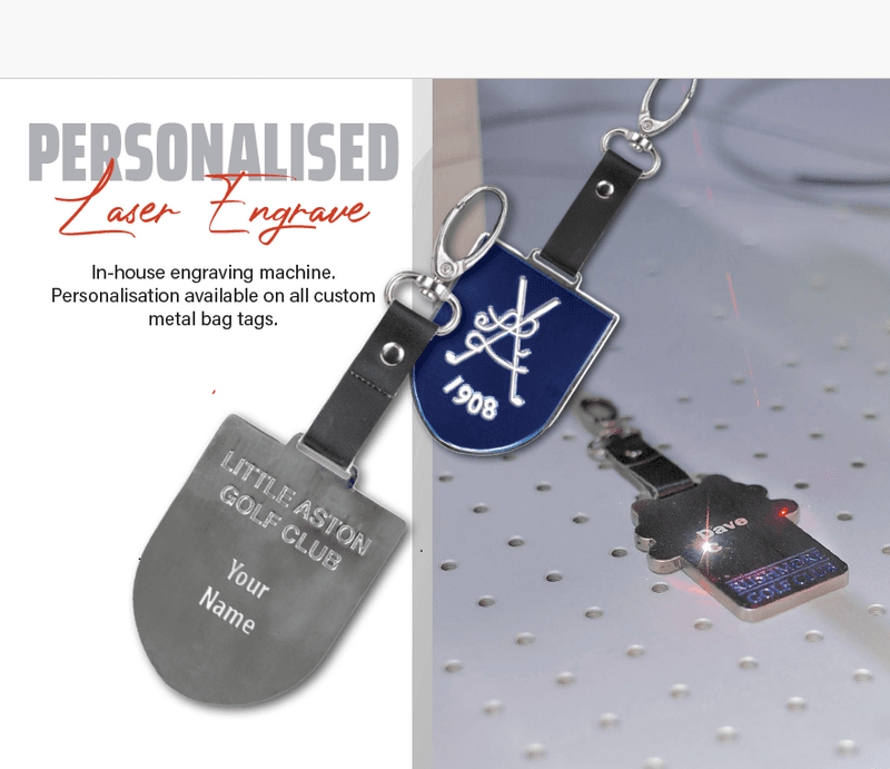 Custom  Metal  Yardage  Bag Tag I