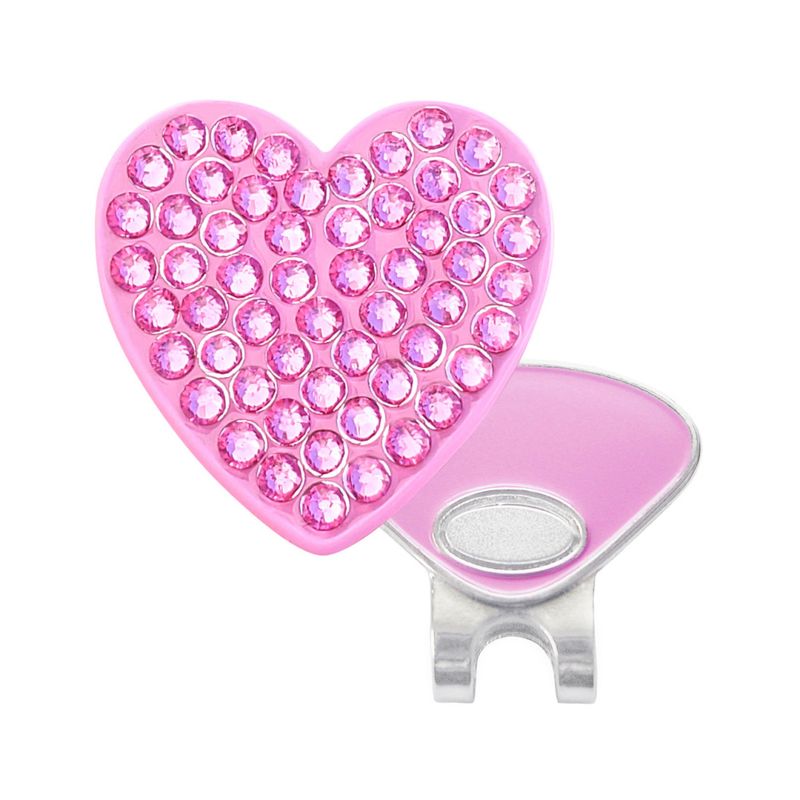 Hat Clip med Swarovski Crystal markør (Pink Heart)