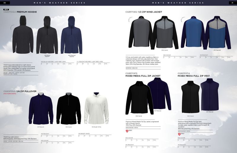 Callaway Mixed Media Full Zip Vest